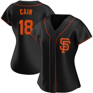 Authentic Matt Cain Women's San Francisco Giants Alternate Jersey - Black