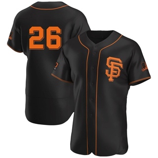 Authentic TJ Hopkins Men's San Francisco Giants Alternate Jersey - Black