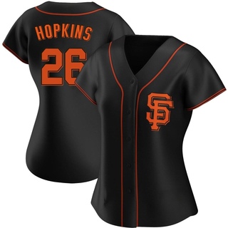 Authentic TJ Hopkins Women's San Francisco Giants Alternate Jersey - Black