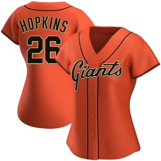 Authentic TJ Hopkins Women's San Francisco Giants Alternate Jersey - Orange