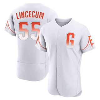 Authentic Tim Lincecum Men's San Francisco Giants 2021 City Connect Jersey - White