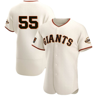 Authentic Tim Lincecum Men's San Francisco Giants Home Jersey - Cream