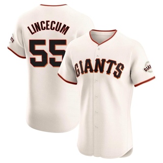 Elite Tim Lincecum Men's San Francisco Giants Home Jersey - Cream