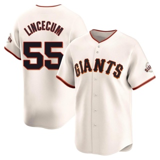 Limited Tim Lincecum Men's San Francisco Giants Home Jersey - Cream