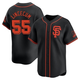 Limited Tim Lincecum Youth San Francisco Giants Alternate Jersey - Black