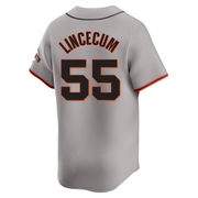 Limited Tim Lincecum Youth San Francisco Giants Away Jersey - Gray