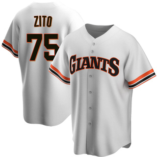 Replica Barry Zito Men's San Francisco Giants Home Cooperstown Collection Jersey - White