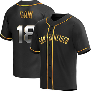 Replica Matt Cain Men's San Francisco Giants Alternate Jersey - Black Golden