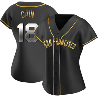 Replica Matt Cain Women's San Francisco Giants Alternate Jersey - Black Golden