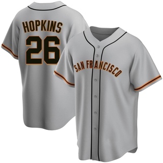 Replica TJ Hopkins Men's San Francisco Giants Road Jersey - Gray