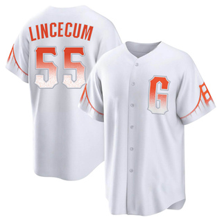 Replica Tim Lincecum Men's San Francisco Giants 2021 City Connect Jersey - White