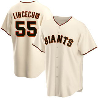 Replica Tim Lincecum Men's San Francisco Giants Home Jersey - Cream