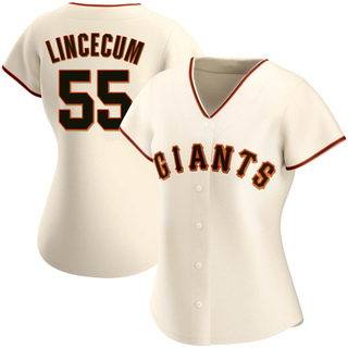 Replica Tim Lincecum Women's San Francisco Giants Home Jersey - Cream