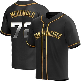 Replica Trevor Mcdonald Men's San Francisco Giants Alternate Jersey - Black Golden